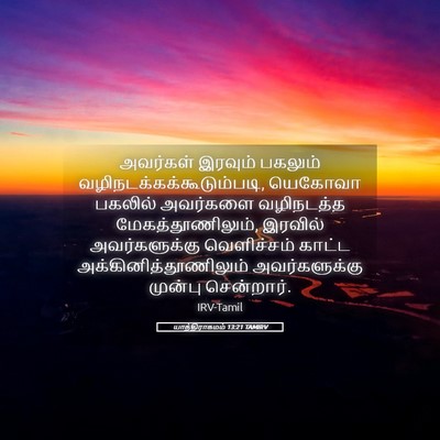 Picture 05 - யாத்திராகமம் 13:21 TAMIRV - அவர்கள் இரவும் - Bible Verse Picture