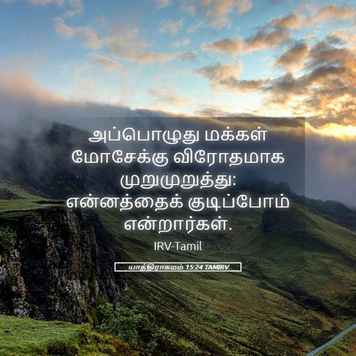 Picture 05 - யாத்திராகமம் 15:24 TAMIRV - அப்பொழுது மக்கள் - Bible Verse Picture