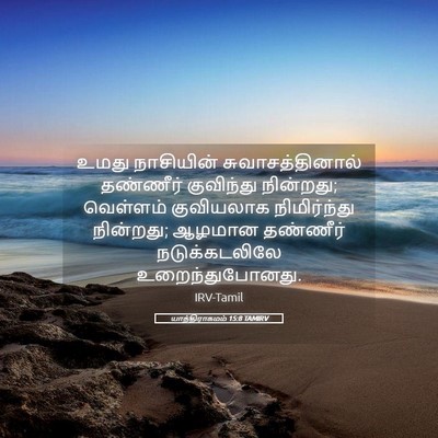 Picture 05 - யாத்திராகமம் 15:8 TAMIRV - உமது நாசியின் - Bible Verse Picture
