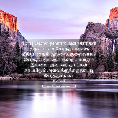 Picture 05 - யாத்திராகமம் 16:18 TAMIRV - பின்பு, அதை ஓமரால் - Bible Verse Picture