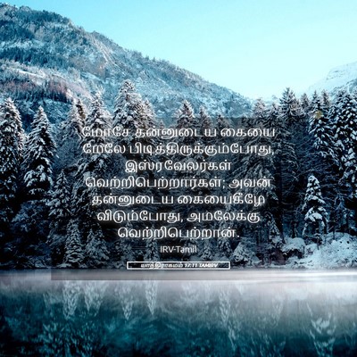 Picture 05 - யாத்திராகமம் 17:11 TAMIRV - மோசே தன்னுடைய - Bible Verse Picture