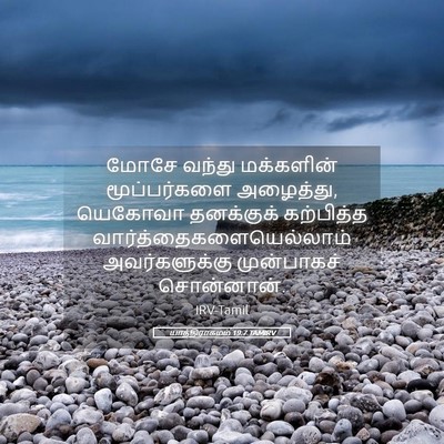 Picture 05 - யாத்திராகமம் 19:7 TAMIRV - மோசே வந்து - Bible Verse Picture