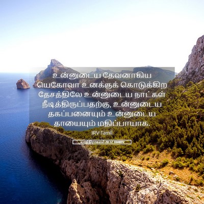 Picture 05 - யாத்திராகமம் 20:12 TAMIRV - உன்னுடைய தேவனாகிய - Bible Verse Picture