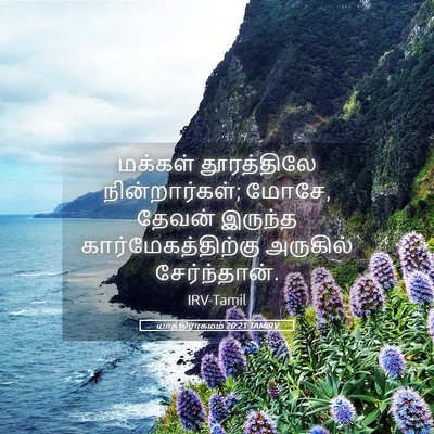 Picture 05 - யாத்திராகமம் 20:21 TAMIRV - மக்கள் தூரத்திலே - Bible Verse Picture