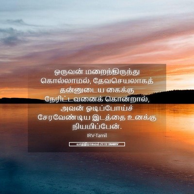 Picture 05 - யாத்திராகமம் 21:13 TAMIRV - ஒருவன் - Bible Verse Picture