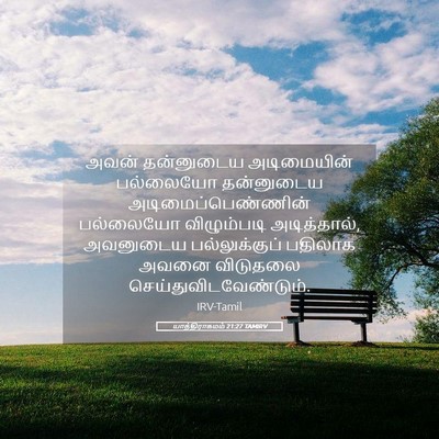 Picture 05 - யாத்திராகமம் 21:27 TAMIRV - அவன் தன்னுடைய - Bible Verse Picture