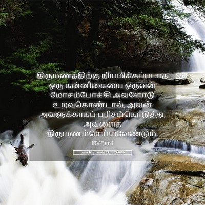 Picture 05 - யாத்திராகமம் 22:16 TAMIRV - திருமணத்திற்கு - Bible Verse Picture