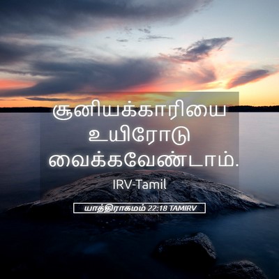 Picture 05 - யாத்திராகமம் 22:18 TAMIRV - சூனியக்காரியை - Bible Verse Picture