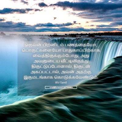 Picture 05 - யாத்திராகமம் 22:7 TAMIRV - ஒருவன் பிறனிடம் - Bible Verse Picture