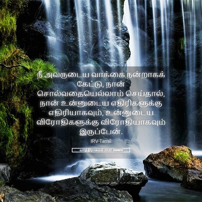 Picture 05 - யாத்திராகமம் 23:22 TAMIRV - நீ அவருடைய வாக்கை - Bible Verse Picture