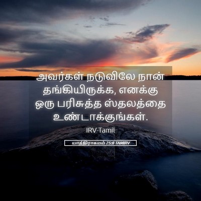 Picture 05 - யாத்திராகமம் 25:8 TAMIRV - அவர்கள் நடுவிலே - Bible Verse Picture