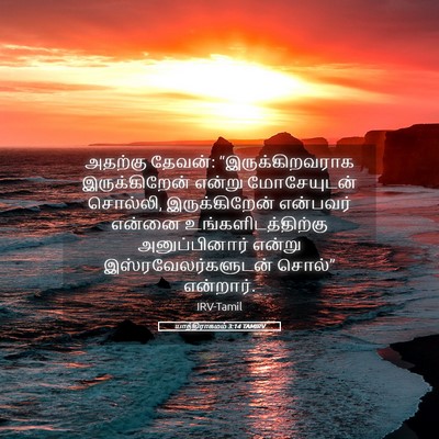 Picture 05 - யாத்திராகமம் 3:14 TAMIRV - அதற்கு தேவன்: - Bible Verse Picture