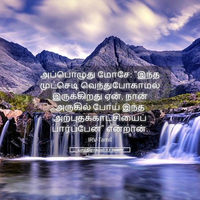 Picture 05 - யாத்திராகமம் 3:3 TAMIRV - அப்பொழுது மோசே: - Bible Verse Picture