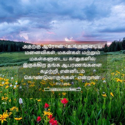 Picture 05 - யாத்திராகமம் 32:2 TAMIRV - அதற்கு ஆரோன்: - Bible Verse Picture