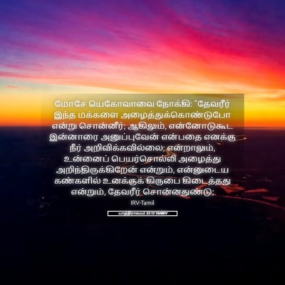 Picture 05 - யாத்திராகமம் 33:12 TAMIRV - மோசே யெகோவாவை - Bible Verse Picture