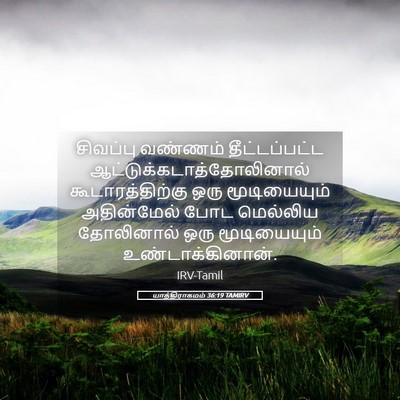 Picture 05 - யாத்திராகமம் 36:19 TAMIRV - சிவப்பு வண்ணம் - Bible Verse Picture