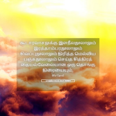 Picture 05 - யாத்திராகமம் 36:37 TAMIRV - கூடாரவாசலுக்கு - Bible Verse Picture