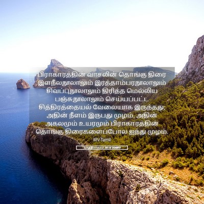 Picture 05 - யாத்திராகமம் 38:18 TAMIRV - பிராகாரத்தின் - Bible Verse Picture