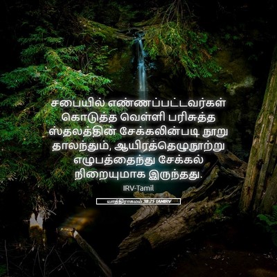 Picture 05 - யாத்திராகமம் 38:25 TAMIRV - சபையில் - Bible Verse Picture