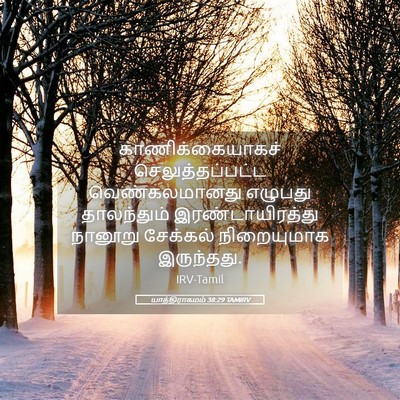 Picture 05 - யாத்திராகமம் 38:29 TAMIRV - காணிக்கையாகச் - Bible Verse Picture