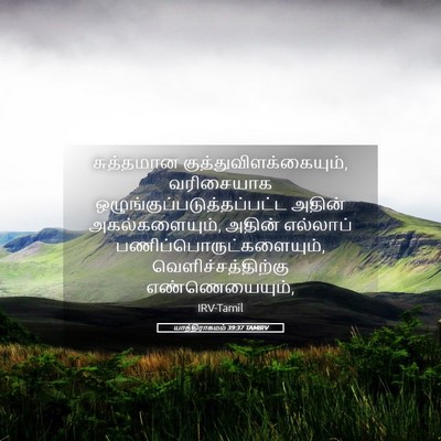 Picture 05 - யாத்திராகமம் 39:37 TAMIRV - சுத்தமான - Bible Verse Picture