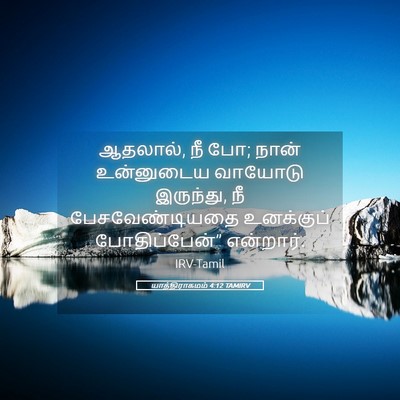 Picture 05 - யாத்திராகமம் 4:12 TAMIRV - ஆதலால், நீ போ; நான் - Bible Verse Picture