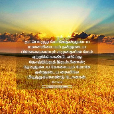 Picture 05 - யாத்திராகமம் 4:20 TAMIRV - அப்பொழுது மோசே - Bible Verse Picture