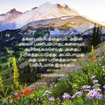 Picture 05 - யாத்திராகமம் 40:10 TAMIRV -  - Bible Verse Picture