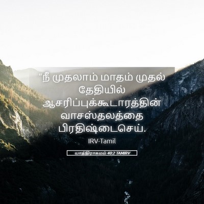 Picture 05 - யாத்திராகமம் 40:2 TAMIRV - “நீ முதலாம் மாதம் - Bible Verse Picture