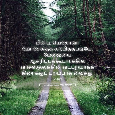 Picture 05 - யாத்திராகமம் 40:22 TAMIRV - பின்பு, யெகோவா - Bible Verse Picture