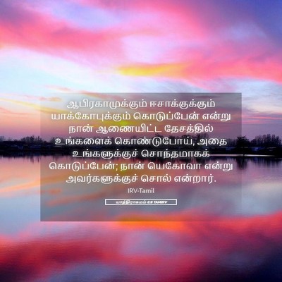 Picture 05 - யாத்திராகமம் 6:8 TAMIRV - ஆபிரகாமுக்கும் - Bible Verse Picture