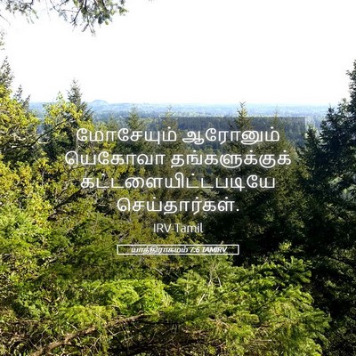 Picture 05 - யாத்திராகமம் 7:6 TAMIRV - மோசேயும் ஆரோனும் - Bible Verse Picture