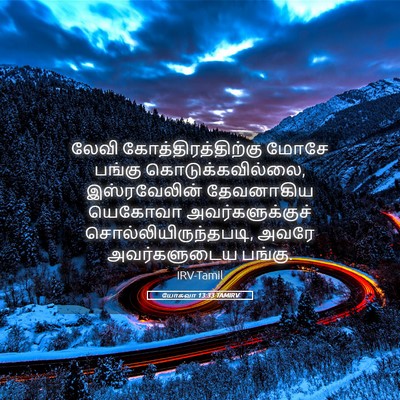 Picture 05 - யோசுவா 13:33 TAMIRV - லேவி - Bible Verse Picture