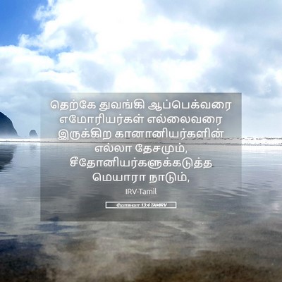 Picture 05 - யோசுவா 13:4 TAMIRV - தெற்கே துவங்கி - Bible Verse Picture