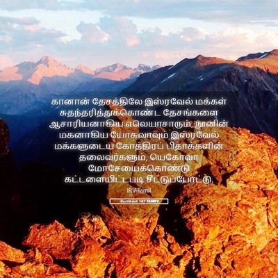 Picture 05 - யோசுவா 14:1 TAMIRV - கானான் தேசத்திலே - Bible Verse Picture