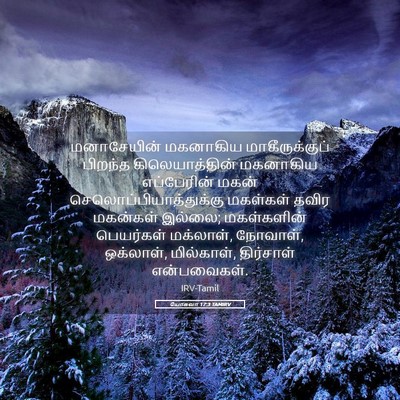 Picture 05 - யோசுவா 17:3 TAMIRV - மனாசேயின் மகனாகிய - Bible Verse Picture