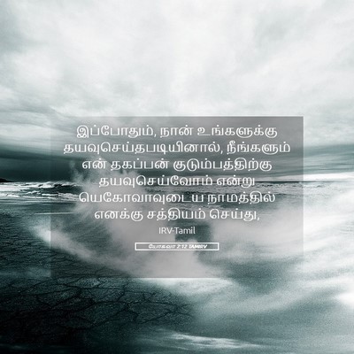 Picture 05 - யோசுவா 2:12 TAMIRV - இப்போதும், நான் - Bible Verse Picture