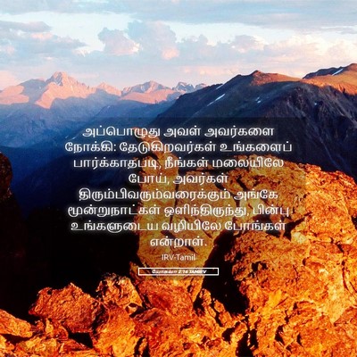 Picture 05 - யோசுவா 2:16 TAMIRV - அப்பொழுது அவள் - Bible Verse Picture