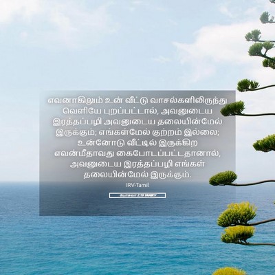 Picture 05 - யோசுவா 2:19 TAMIRV - எவனாகிலும் உன் - Bible Verse Picture