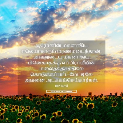 Picture 05 - யோசுவா 24:33 TAMIRV - ஆரோனின் மகனாகிய - Bible Verse Picture