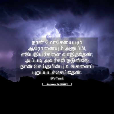 Picture 05 - யோசுவா 24:5 TAMIRV - நான் மோசேயையும் - Bible Verse Picture