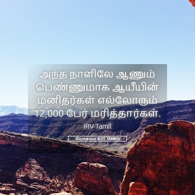 Picture 05 - யோசுவா 8:25 TAMIRV - அந்த நாளிலே ஆணும் - Bible Verse Picture