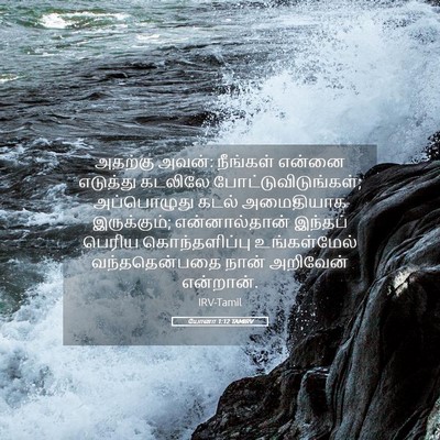 Picture 05 - யோனா 1:12 TAMIRV - அதற்கு அவன்: - Bible Verse Picture