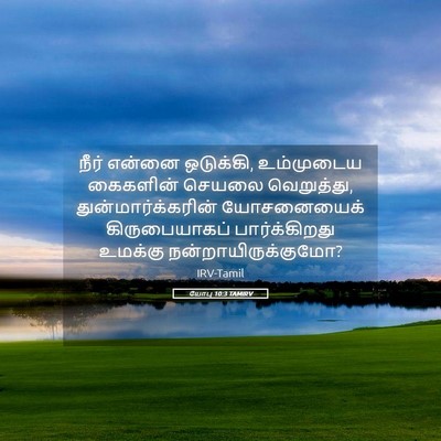 Picture 05 - யோபு 10:3 TAMIRV - நீர் என்னை - Bible Verse Picture