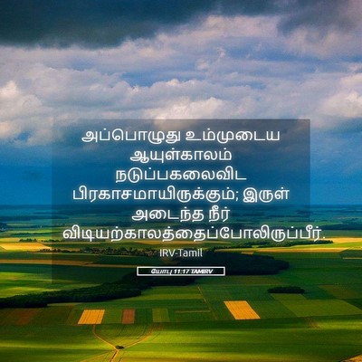 Picture 05 - யோபு 11:17 TAMIRV - அப்பொழுது - Bible Verse Picture