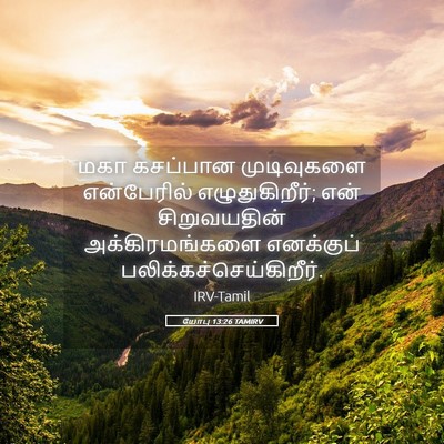 Picture 05 - யோபு 13:26 TAMIRV - மகா கசப்பான - Bible Verse Picture