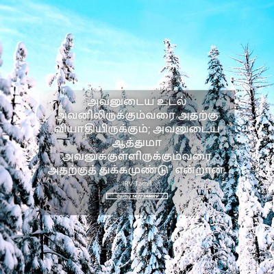 Picture 05 - யோபு 14:22 TAMIRV - அவனுடைய உடல் - Bible Verse Picture