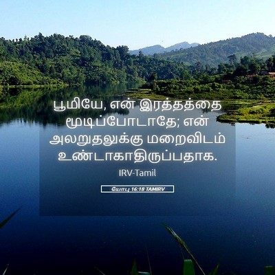 Picture 05 - யோபு 16:18 TAMIRV - பூமியே, என் - Bible Verse Picture