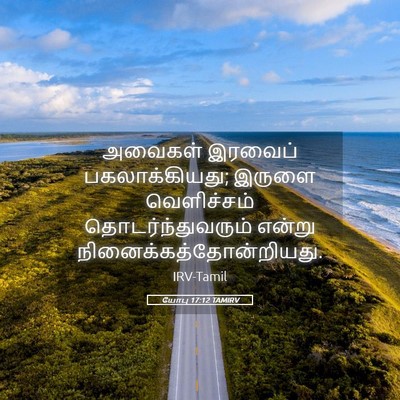 Picture 05 - யோபு 17:12 TAMIRV - அவைகள் இரவைப் - Bible Verse Picture