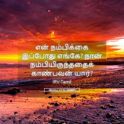 Picture 05 - யோபு 17:15 TAMIRV - என் நம்பிக்கை - Bible Verse Picture